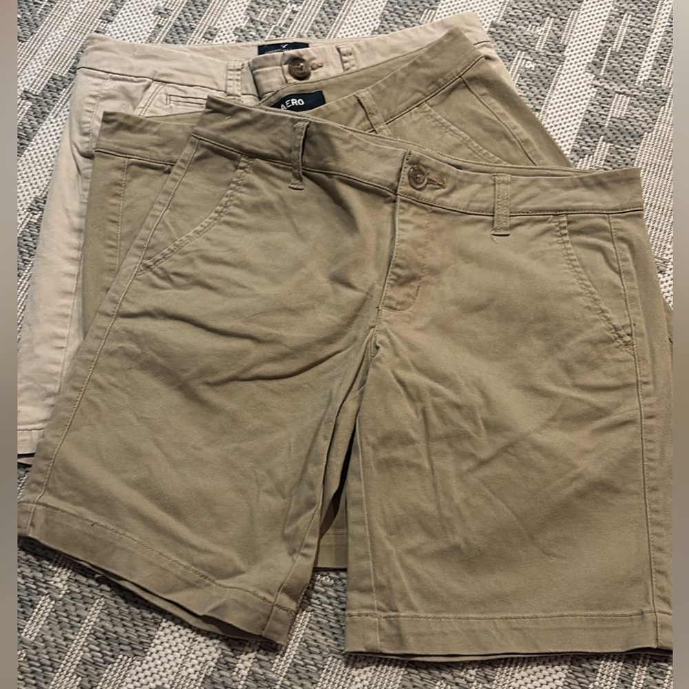 Women’s Khaki uniform shirts (3 pair) - Sz: 2